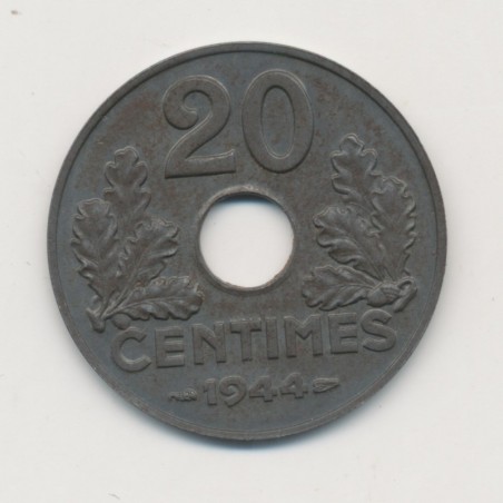 20 Centimes État Français - 1944 - fer - SUP