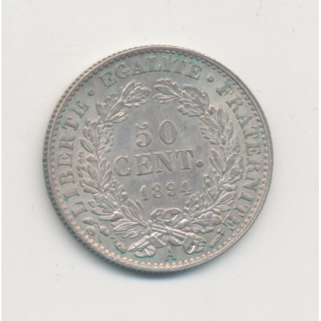 50 centimes Cérès - 1894 A Paris - SUP+