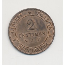 2 centimes Cérès - 1887 A Paris - SUP+ 2