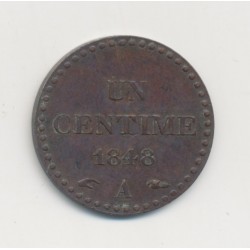 1 Centime Dupré - 1848 A Paris - TTB+ 2