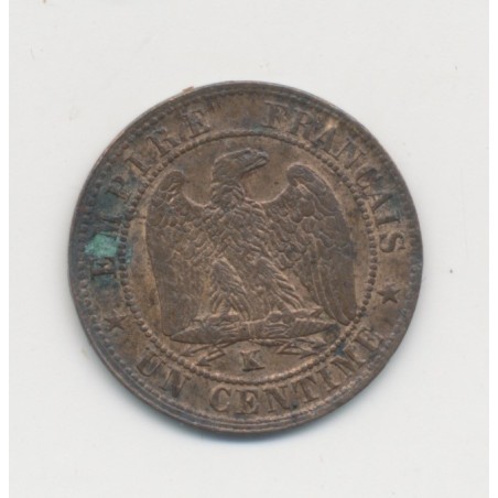 1 Centime Napoléon III - Tête nue - 1855 K Bordeaux - TTB