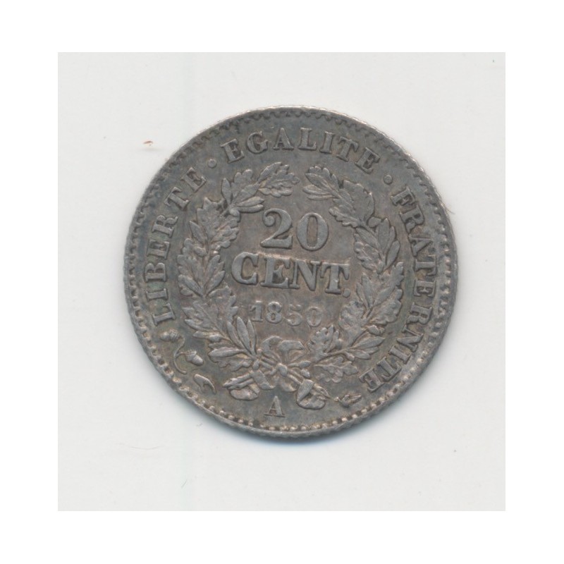 20 centimes Cérès - 1850 A Paris - TTB+