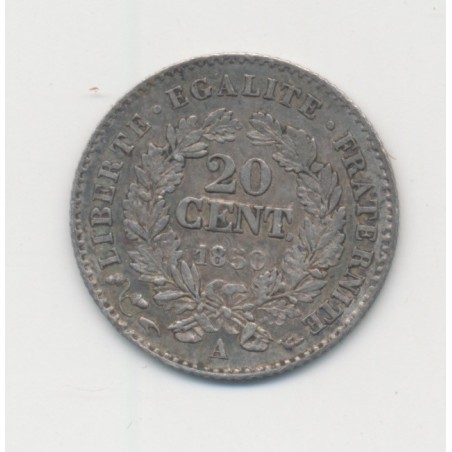 20 centimes Cérès - 1850 A Paris - TTB+