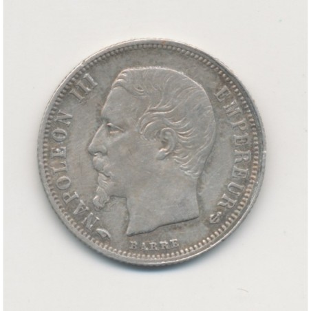 50 centimes Napoléon III - 1860 A Paris - Tête nue - TTB+