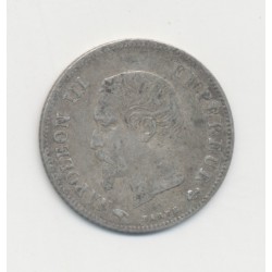 20 centimes Napoléon III - 1860 A Paris - Tête laurée - TB+