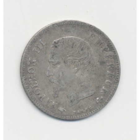 20 centimes Napoléon III - 1860 A Paris - Tête laurée - TB+