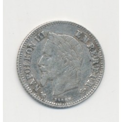 20 centimes Napoléon III - 1866 K Bordeaux - Tête laurée - TTB