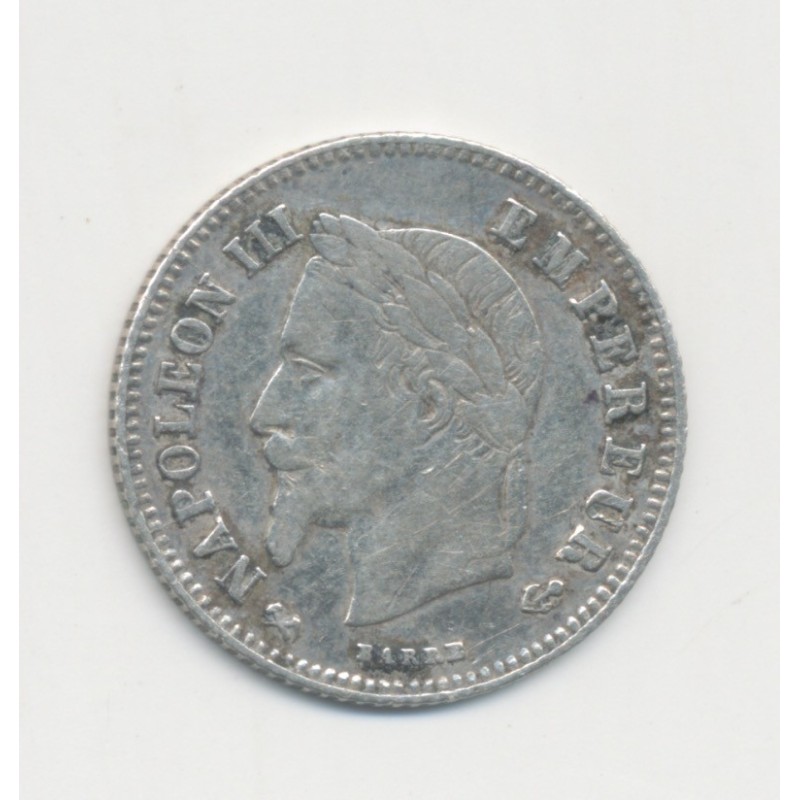 20 centimes Napoléon III - 1866 K Bordeaux - Tête laurée - TTB