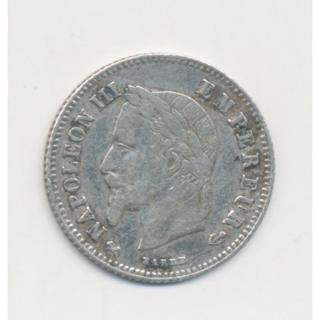 20 centimes Napoléon III - 1866 K Bordeaux - Tête laurée - TTB