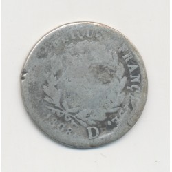 1/2 Franc Napoléon Empereur - 1808 D Lyon - B 2