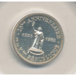 Médaille - Charles De gaulle - argent - 1983 - 21mm 2