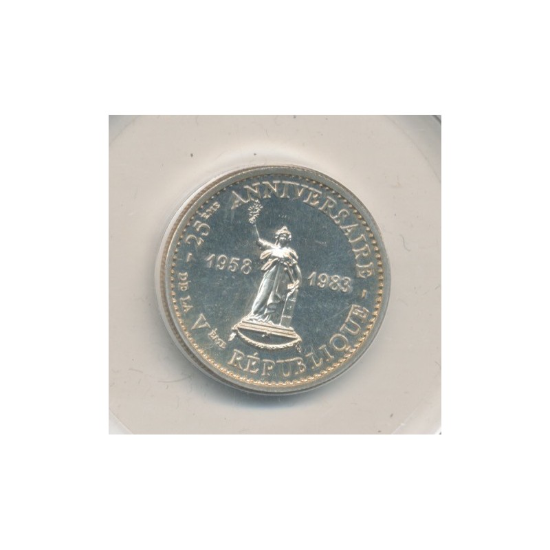 Médaille - Charles De gaulle - argent - 1983 - 21mm