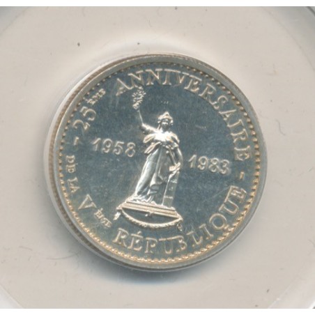 Médaille - Charles De gaulle - argent - 1983 - 21mm