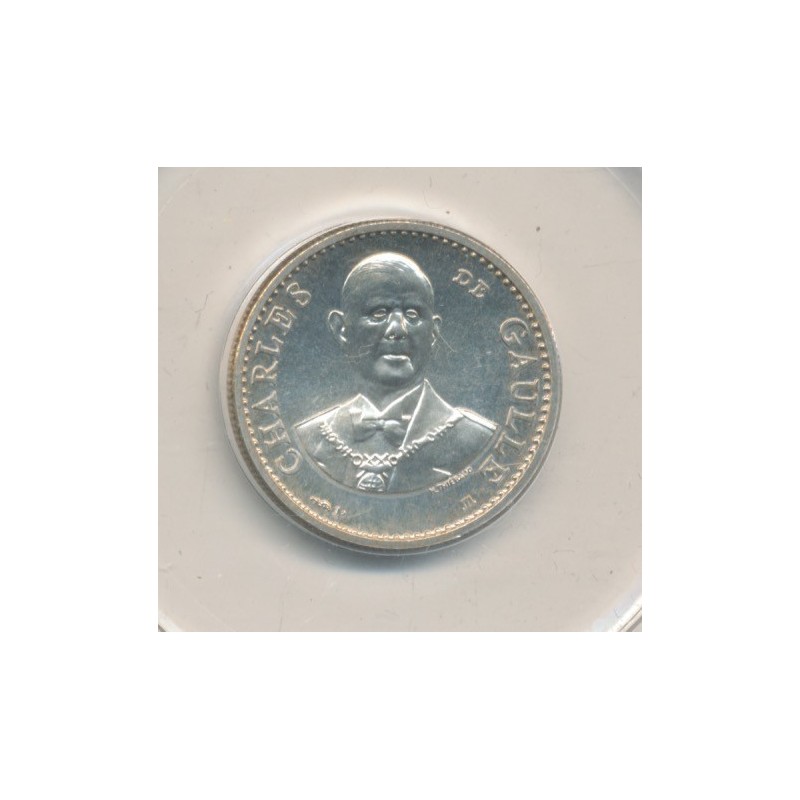 Médaille - Charles De gaulle - argent - 1983 - 21mm