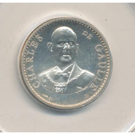 Médaille - Charles De gaulle - argent - 1983 - 21mm