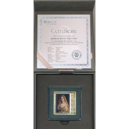 Niue Island - 1 Dollar 2014 - Femme avec le voile - 1999 ex - argent