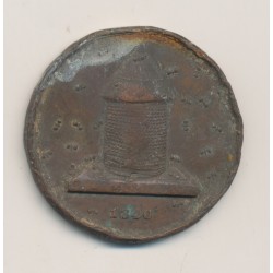 Médaille maçonnique - Loge des amis bienfaisants et des imitateurs osiris - 1840 - bronze - TB