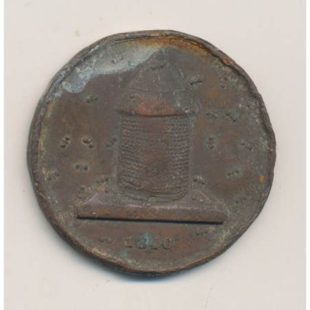 Médaille maçonnique - Loge des amis bienfaisants et des imitateurs osiris - 1840 - bronze - TB