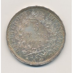5 Francs Hercule - 1877 A Paris - SUP+
