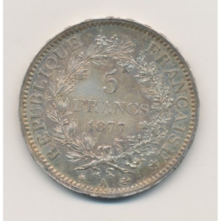 5 Francs Hercule - 1877 A Paris - SUP+