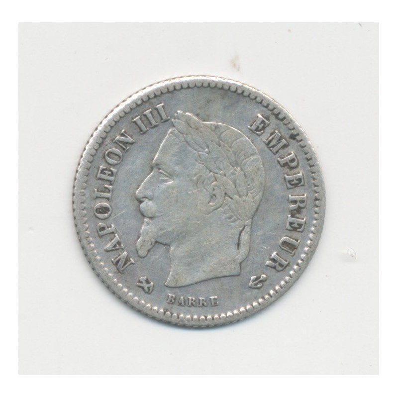 20 centimes Napoléon III - 1867 K Bordeaux - Tête laurée - TTB