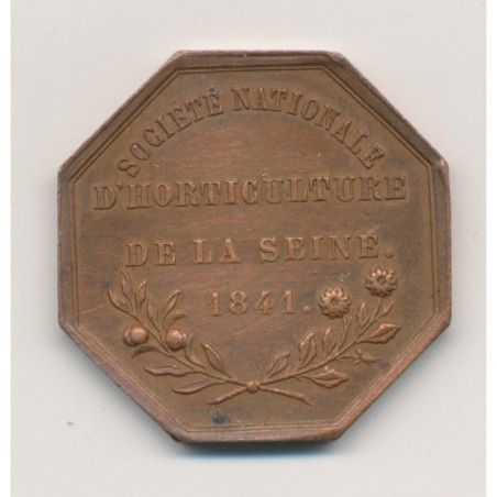 Jeton - Horticulture de la Seine - 1841 - cuivre - SUP