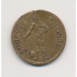 Jeton - Adresse et force - souvenir - récompense - laiton