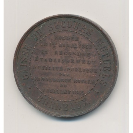 Jeton - Association de prévoyance - Bordeaux - bronze - TTB+