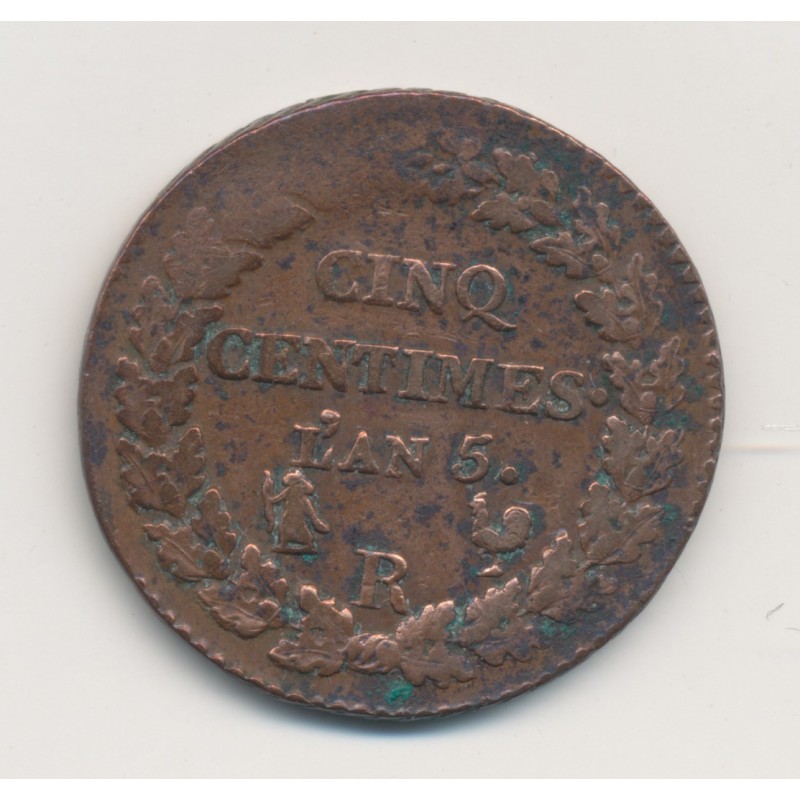 5 Centimes Dupré - AN 5 R Orléans - TB+ - Grand module