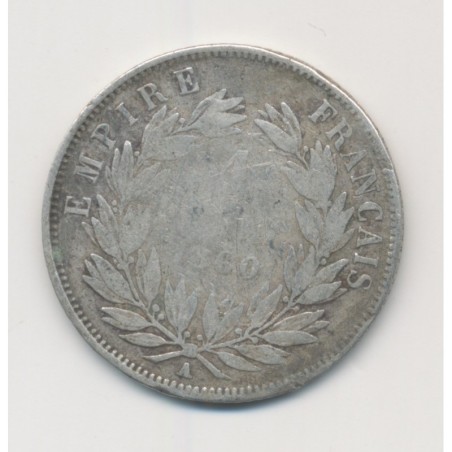 Napoléon III - 1 Franc - 1860 A Paris - abeille - TB