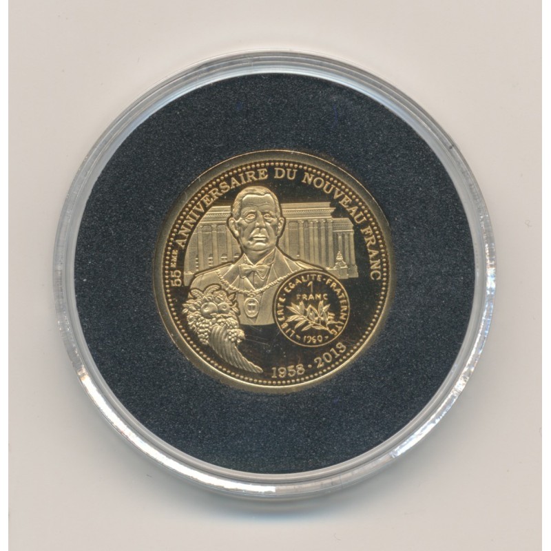 Médaille Or - 10e anniversaire du dernier Franc