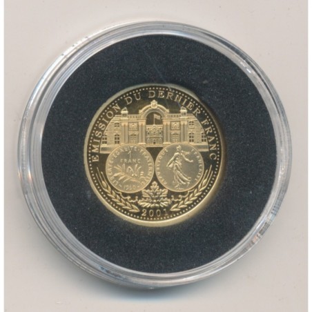 Médaille Or - 10e anniversaire du dernier franc