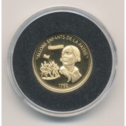 Médaille Or - 220e anniversaire de la marseillaise