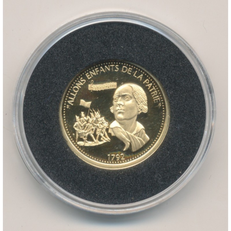 Médaille Or - 220e anniversaire de la marseillaise