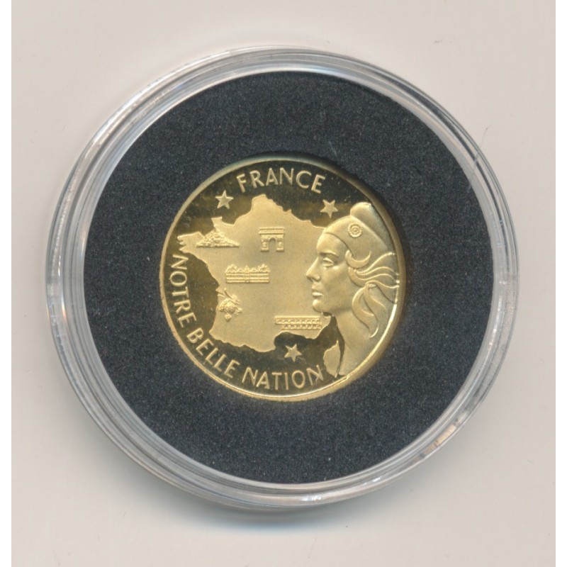 Médaille Or - Notre belle nation - Marianne - or 2g 0,585