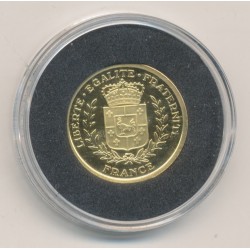 Médaille - Marianne et arc de triomphe - 65e anniversaire de la libération - or 2