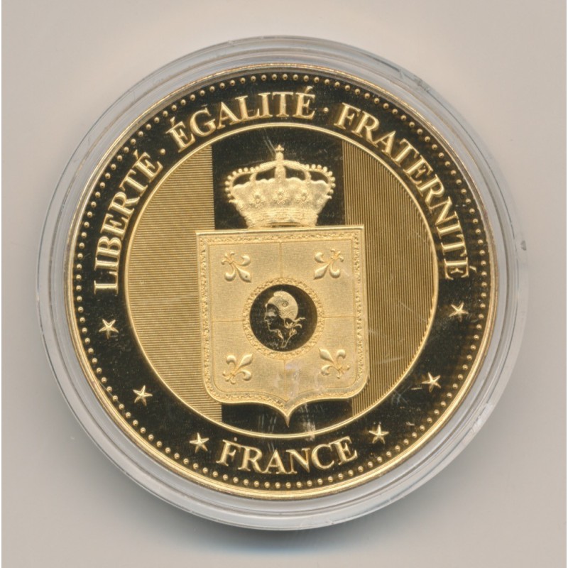 Médaille - Tour eiffel - collection France - doré à l'or fin - 40mm