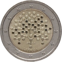 2€ Lettonie 2022 - 100 ans de la création de la Banque de Lettonie