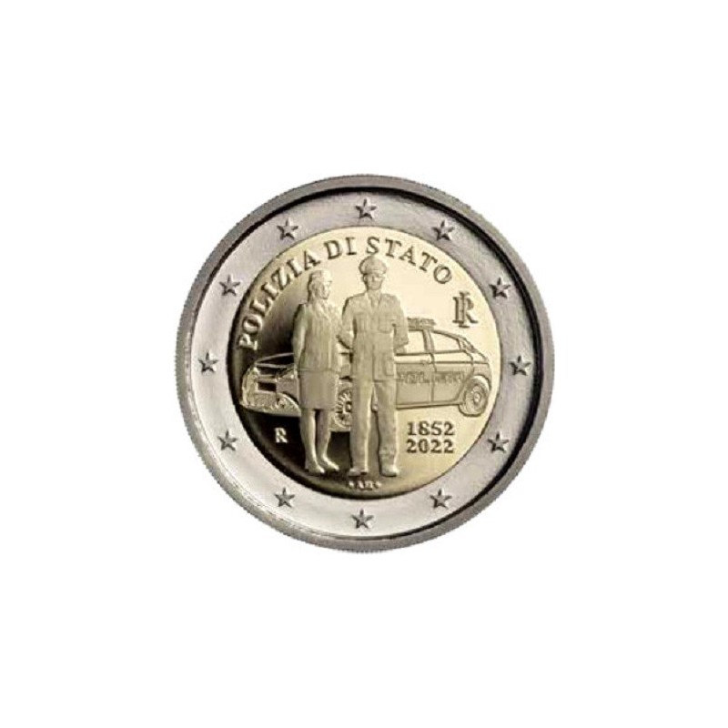 2€ Italie 2022 - 170e anniversaire de la fondation de la Police nationale 