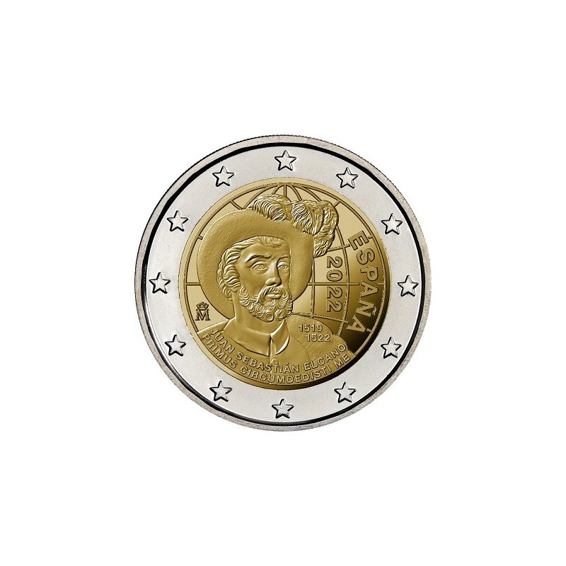 2€ Espagne 2022 - 5e centenaire du premier tour du monde par le navigateur Juan Sebastián de Elcano