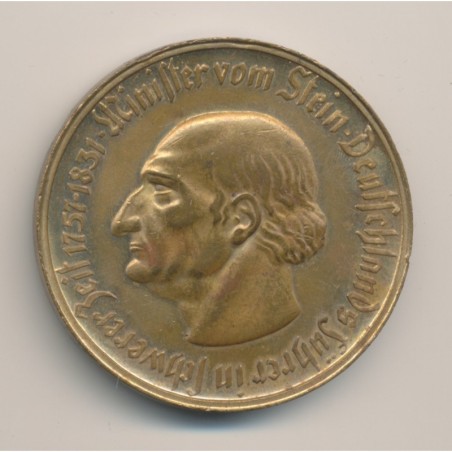 Allemagne - 10000 Mark 1923 - Westphalie von stein - tombac - TTB+