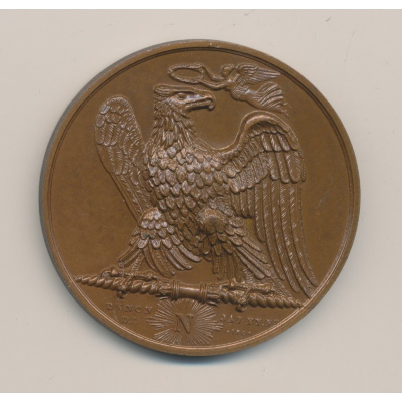 Médaille - Napoléon empereur et roi - 1807 - frappe postérieure - bronze 41mm - SUP+