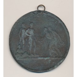 Cliché - Napoléon empereur - Députation des maires de Paris à Schoenbrunn - étain 67mm 2