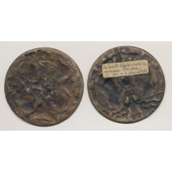 Lot de 2 clichés - Louis Philippe I et Marie Amélie - visite de la monnaie - avers et revers 2