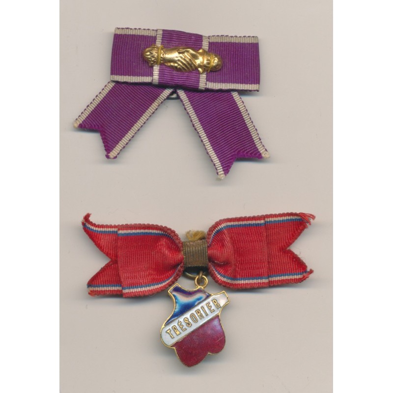 Lot 2 Insignes - Secours mutuels + Trésorier