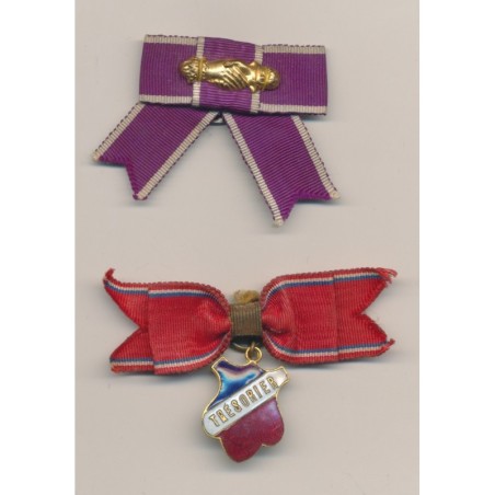 Lot 2 Insignes - Secours mutuels + Trésorier
