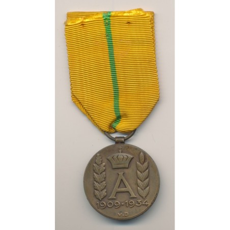 Belgique - Médaille vétérans - Albert I - 1909-1934 - ordonnance