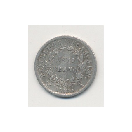 1/2 Franc Napoléon Empereur - 1808 A Paris