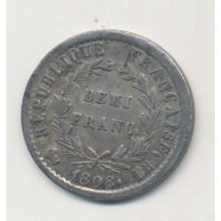 1/2 Franc Napoléon Empereur - 1808 BB Strasbourg 2