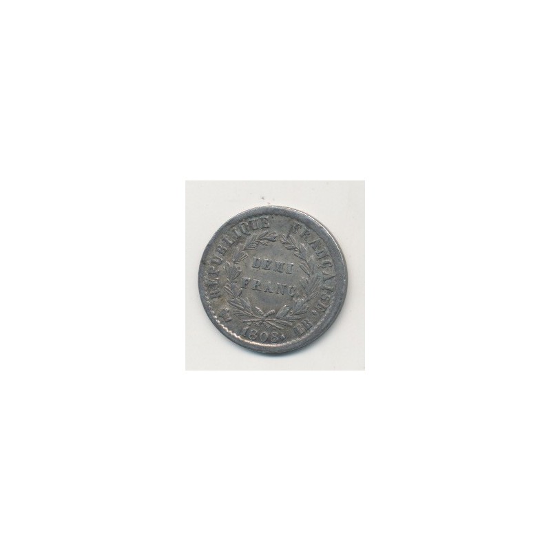 1/2 Franc Napoléon Empereur - 1808 BB Strasbourg